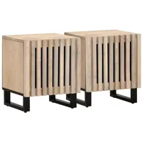 VidaXL Nachttische 2 Stk. 40x34x46 cm Gebleichtes Massivholz Mango