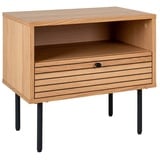 ebuy24 Couchtisch Kyoto Ecktisch 1 Schublade Eiche Furnier.