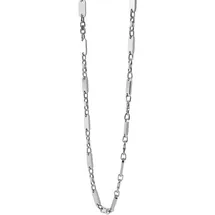 Adelia's Plattenkette Unisex Edelstahl Silber 70 cm