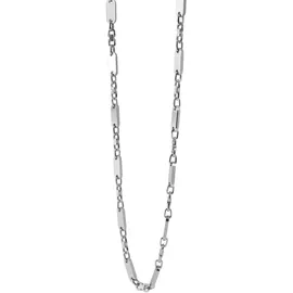 Adelia's Plattenkette Unisex Edelstahl Silber 70 cm