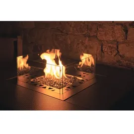 Planika Square Tisch Gas - Outdoor-Gaskamin 79,7x90 cm 10kW - Schwarz