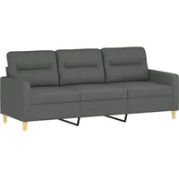 vidaXL 3-Sitzer-Sofa Dunkelgrau 180 cm Stoff