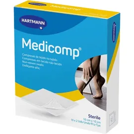 Hartmann Medicomp sterile Vliesstoffkompressen 7,5x7,5cm Mit 4 Falten 25 Stück