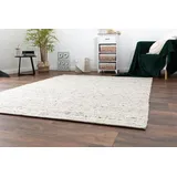 Steffensmeier Handweb Teppich Korinth | Gesunder Wollteppich | Beste Schurwolle | Natur, handgewebt, Größe: 80x150 cm
