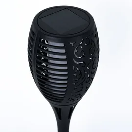 Expo Börse Solarleuchte Kunststoff H 78 cm 4er Set schwarz