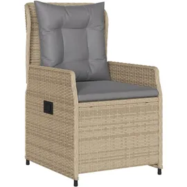 vidaXL Garten Essgruppe Beige Poly Rattan