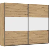 Rauch Schwebetürenschrank NEO 261 x 210 x 59 cm Braun/Weiß