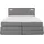 Collection AB Boxspringbett COLLECTION AB "Ninoni", grau (hellgrau), B:195cm L:210cm, Komplettbetten, Boxspringbett, inkl. Bettkasten, Topper und wahlweise mit LED-Beleuchtung