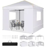 TOOLUCK Faltpavillon 3X6, Pavillon 3x6m Wasserdicht Stabil Winterfest, Faltbar Partyzelt mit 6 Seitenwänden & 4 Sandsack Pop up Gartenpavillon Anti-UV für Hochzeiten, Freien, Lichtblau