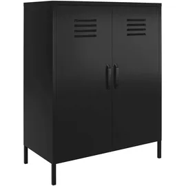 dorel home furnishings Mission District | Schrank mit 2 Türen aus schwarzem Metall