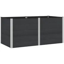 vidaXL Hochbeet 200 x 100 x 91 cm Schwarz
