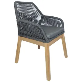 Garden Pleasure Pomona Gartenstuhl 62 x 60 x 82 cm grau 4 St.