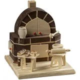 SAICO Räucherfigur Backofen Holz 15 cm natur/anthrazit