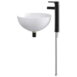 vidaXL Waschbecken fürs Badezimmer 35,5 x 35,5 x 14,5 cm Schwarz
