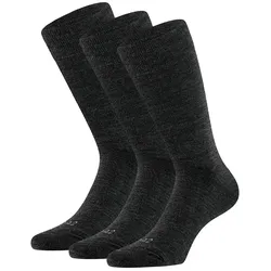 Basicsocken APOLLO, Damen, Gr. 39-42, schwarz (anthrazit melange), Wolle, Polyamid, Elasthan, meliert, unifarben, elastisch, Socken, Unisex mit Stickerei und weichen Merinowoll-Anteil