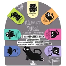 Moses moses. Ed, the Cat Magnetlesezeichen – 7 Magnetische Lesezeichen mit Katze in Yoga-Positionen, 7er Set Bookmarks im Katzendesign