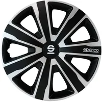 Sparco Radzierblenden Palermo - 15-Zoll - Silber/Schwarz - Satz mit 4 Stück