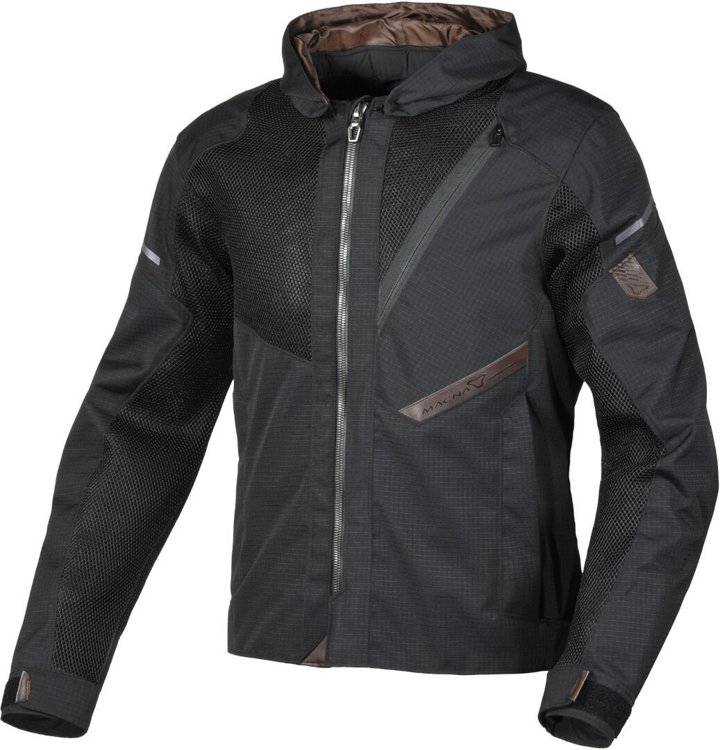Macna Farrow Motorfiets textiel jas, zwart, 3XL