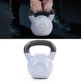 20 kg Gusseisen Vinyl Kettlebell Kugelhantel Premium Schwunghantel Schwarz Grau