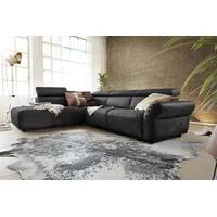 KAWOLA Sofa RISO Ecksofa mit motorischer Sitztiefenverstellung Leder