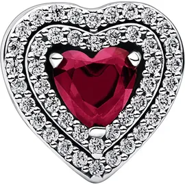 Pandora Funkelndes mehrstufiges Herz Rot 799218C02