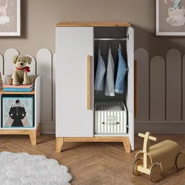VitaliSpa Kinderkleiderschrank Malia 70 x 120 cm Eiche weiß