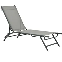 vidaXL Sonnenliegen 2 Stk. Textilene und Stahl