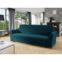 MIRJAN24 Schlafsofa Molly, mit Bettkasten und Schlaffunktion, Wellenfeder, 230x90x87 cm grün