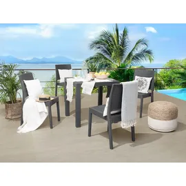 Beliani Gartentisch graphitgrau quadratisch 80 x 80 cm