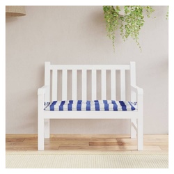 vidaXL Sitzauflage Gartenbank-Auflage Blau & Weiß Gestreift 100x50x7 cm, (1 St) blau|weiß 100 cm x 7 cm