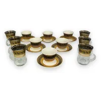 Cinar Kaffeeservice 18-tlg. Medusa Mäander Gold