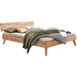 Hasena Massivholzbett Ortona 100 x 200 cm Holz Braun Kernbuche