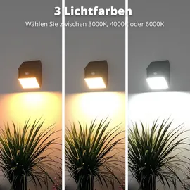 FlinQ Außenleuchte Kunststoff 2er-Pack Solar mit Bewegungsmelder schwarz