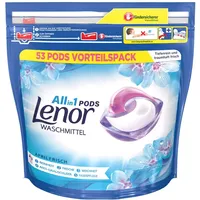 Lenor Waschmittel Pods All-in-1, 53 Waschladungen, Lenor Aprilfrisch mit Duft von Frühlingsblumen