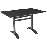 ACAMP Klapptisch Rechteckig Anthrazit-Cemento 120 cm x 80 cm