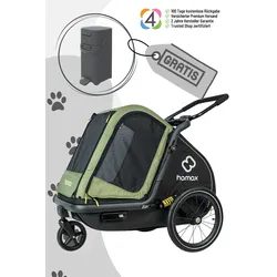 Hamax Pluto M Hundeanhänger mit gratis Pet Genie Hundekot-Entsorgungssystem