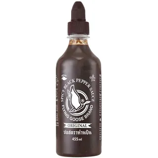 Flying Goose würzig schwarze Pfeffer Sauce, scharf 455ml