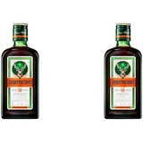Jägermeister – 1 x 0,35l Premium Kräuterlikör 35% Vol. – 56 erlesene Kräuter – Kalt mazeriertes Elixier – Im Eichenfass gelagert – Das Original aus Wolfenbüttel (Packung mit 2)