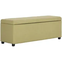 VidaXL Bank mit Staufach 116 cm Grün Polyester
