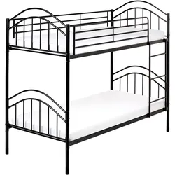 Hochbett Metall CHARTRES 90 x 200 cm Schwarz