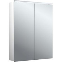 EMCO flat 2 Classic LED-Lichtspiegelschrank 60cm, mit LED-Aufsatzleuchte, 2 Türen 979706502