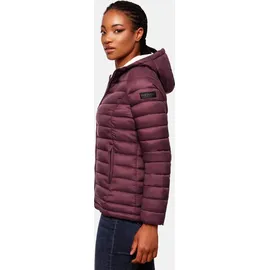 Marikoo Damen modische Steppjacke Übergangsjacke mit großer Kapuze Lucy