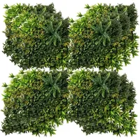 Outsunny Künstliche Hecke mit unterschiedlichen Pflanzentypen grün 50L x
