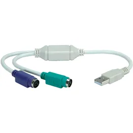 Value USB 2.0 Adapterkabel [1x USB 2.0 Stecker A - 2x PS/2 Konverter