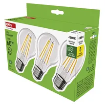 EMOS LED-Birne 3,8W E27 neutralweiß 806 lm 3 St.