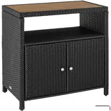 Tectake Geräteschrank Monscia 0,90 x 0,56 m Schwarz
