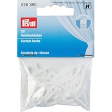 Prym 526380 Gardinenhaken weiß, Plastic, 30 Stück
