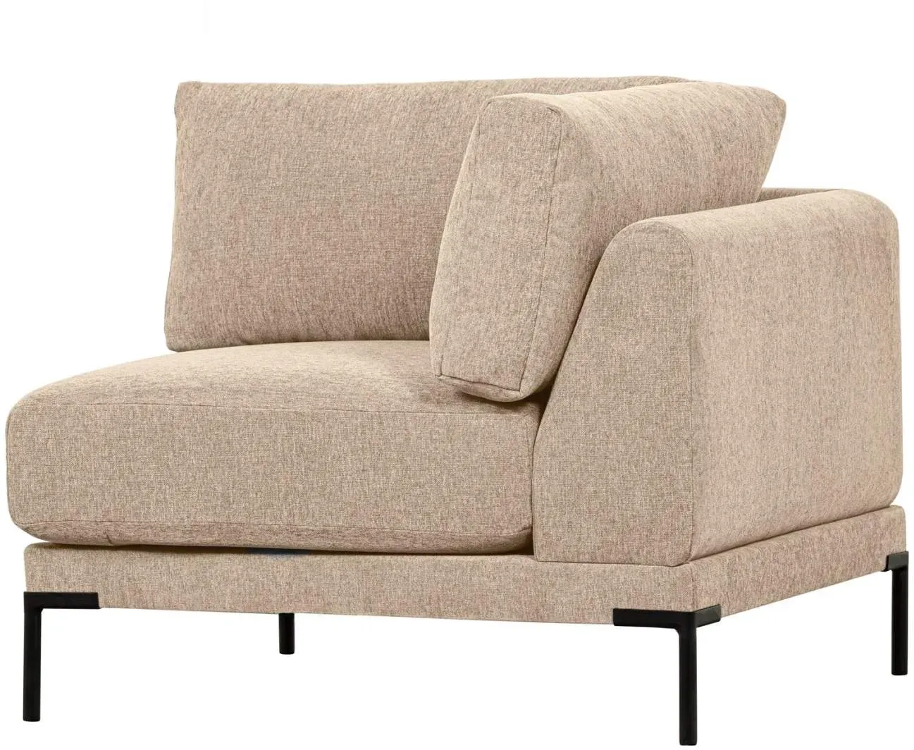 Modulsofa Couple Eck-Element, Chenille-Stoff mit Struktur, modern, natur, flexibles Design