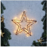 MARELIDA LED Stern Leuchtstern Metallstern 300 LED H: 38cm Weihnachtsdeko für Au√üen