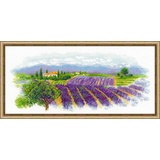 Riolis Riolis, Zählmuster Kreuzstich-Set Blühende Provence, Baumwolle, Mehrfarbig, 55 x 25 x 0.1 cm